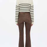BAYEAS HIGH RISE FLARE JEANS IN BROWN