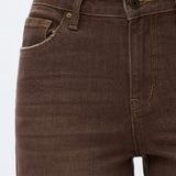 BAYEAS HIGH RISE FLARE JEANS IN BROWN
