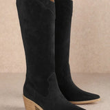 JULIETTE WESTERN KNEE-HIGH BOOTS - BLACK, BEIGE, CAMEL OR BROWN