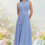 SWEET INTENTIONS BLUE MIDI DRESS