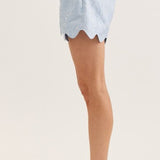 HAPPY MOMENTS BLUE JACQUARD SHORTS
