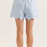 HAPPY MOMENTS BLUE JACQUARD SHORTS