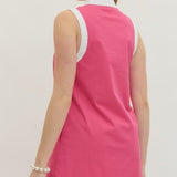BOARDWALK CUTIE SLEEVELESS DRESS - PINK OR BLACK