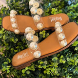 CORKYS CATCH A BUZZ CLEAR SANDALS