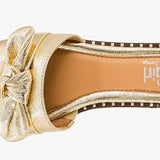 CORKYS CLAM BAKE GOLD CRINKLE METALLIC SANDALS