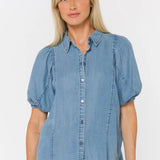 WEEKEND VIBES DENIM SHIRT