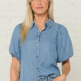 WEEKEND VIBES DENIM SHIRT