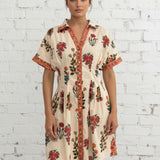 ONLINE EXCLUSIVE:  HAPPY BLOOMS FLORAL PATTERN DRESS