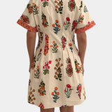 ONLINE EXCLUSIVE:  HAPPY BLOOMS FLORAL PATTERN DRESS