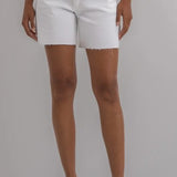 KUT FROM THE KLOTH:  HAILEY HIGH RISE WHITE SHORT