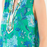 SWEET GARDEN FLORAL SLEEVELESS DRESS