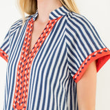 SUMMER STRIPES COTTON MINI DRESS