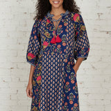 FLORAL KEEPSAKE TASSEL TIE DRESS