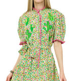 SISTER MARY NOPAL CACTUS EMBROIDERED DRESS