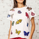 QUEEN OF SPARKLES SEQUIN BUTTERFLY TEE