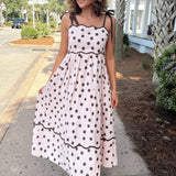 SWEET SPOTLIGHT POLKA DOT MIDI DRESS