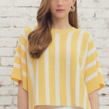 DOCKSIDE CUTIE YELLOW STRIPE SWEATER