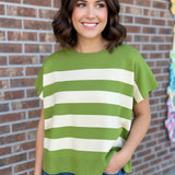 LINES OF CHIC KNIT STRIPE SWEATER