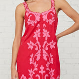 ROMANCE IN BLOOM EMBROIDERED SHIFT DRESS