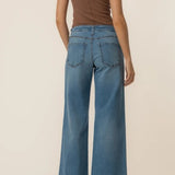KUT MAYA HIGH RISE WIDE LEG JEANS - MEDIUM WASH