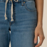 KUT MAYA HIGH RISE WIDE LEG JEANS - MEDIUM WASH