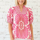 OUT WITH THE GIRLS PINK BLOUSE