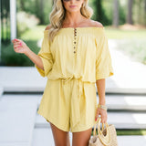 THE GILDED ESCAPE SMOCKED ROMPER