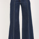 FATE WIDE LEG HIGH RISE JEANS - DARK DENIM