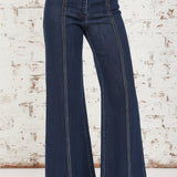 FATE WIDE LEG HIGH RISE JEANS - DARK DENIM