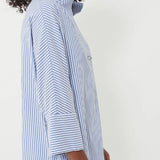 BLUE WILLOW DOLMAN SLEEVE BLOUSE