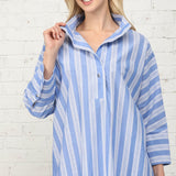 SUNNY FORECAST STRIPE TUNIC SHIRT