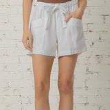 KUT PRESTON HIGH RISE SHORTS IN WHITE