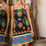 IONIAN CHARM BLACK SHIFT DRESS
