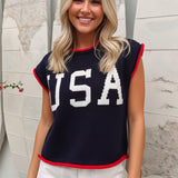 HEARTLAND USA KNIT SWEATER TOP