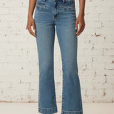 KUT HIGH RISE FLARE JEANS IN SPIRITED WASH