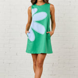 FLOWER PICKING SLEEVELESS MINI DRESS