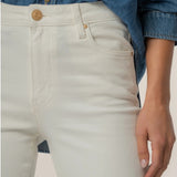 KUT FROM THE KLOTH:  ECRU KELSEY HIGH RISE ANKLE FLARE