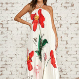 PROMISE IN BLOOM FLORAL PLEATED MAXI DRESS