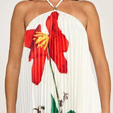 PROMISE IN BLOOM FLORAL PLEATED MAXI DRESS