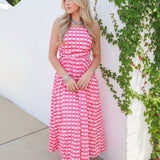 BRIGHTER DAYS GINGHAM MIDI DRESS