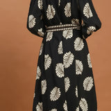FOREVER CLASSIC BOTANICAL PRINT MIDI DRESS