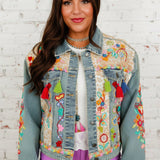 EVERYTHING IN BETWEEN EMBROIDERED DENIM JACKET