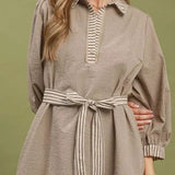 FALL AFFAIR COLLARED MINI DRESS