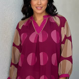 WINE MIXER BURGUNDY BLOUSE