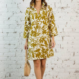 NOT IN A HURRY ABSTRACT PRINT MINI DRESS