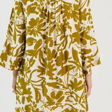NOT IN A HURRY ABSTRACT PRINT MINI DRESS