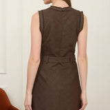 FALLING FOR YOU SLEEVELESS TEXTURED MINI DRESS