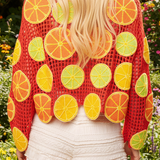 QUEEN OF SPARKLES: LEMON, LIME & ORANGE CROCHET SWEATER