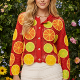 QUEEN OF SPARKLES: LEMON, LIME & ORANGE CROCHET SWEATER
