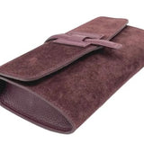 DATE NIGHT ITALIAN FLAP CLUTCH - BURGUNDY OR CHOCOLATE